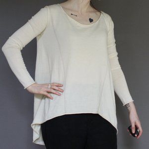 Nicolas & Mark High - low cream cotton sweater